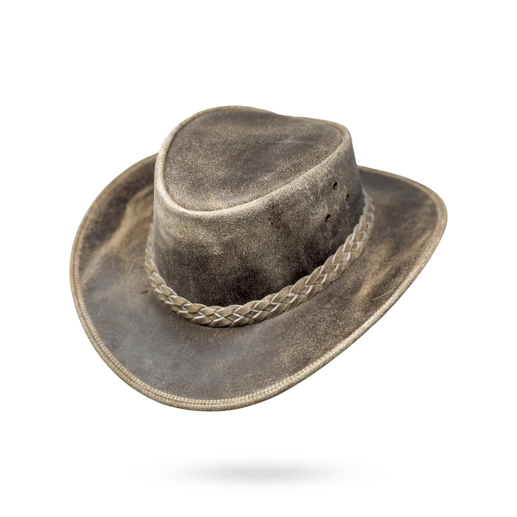 Lederhut Western Cowboy Unisex – Outdoor Hut für Reiten, Wandern & Abenteuer