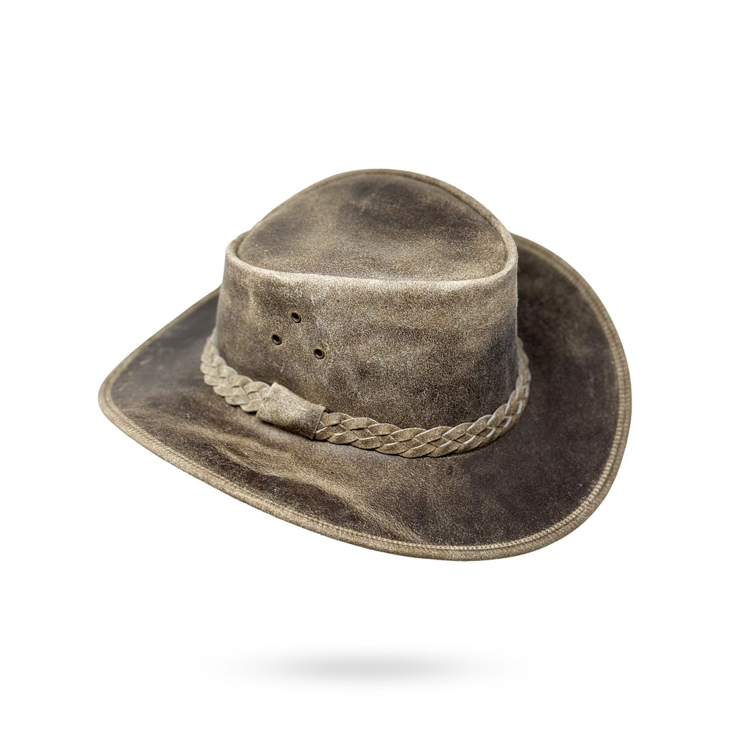 Lederhut Western Cowboy Unisex – Outdoor Hut für Reiten, Wandern & Abenteuer