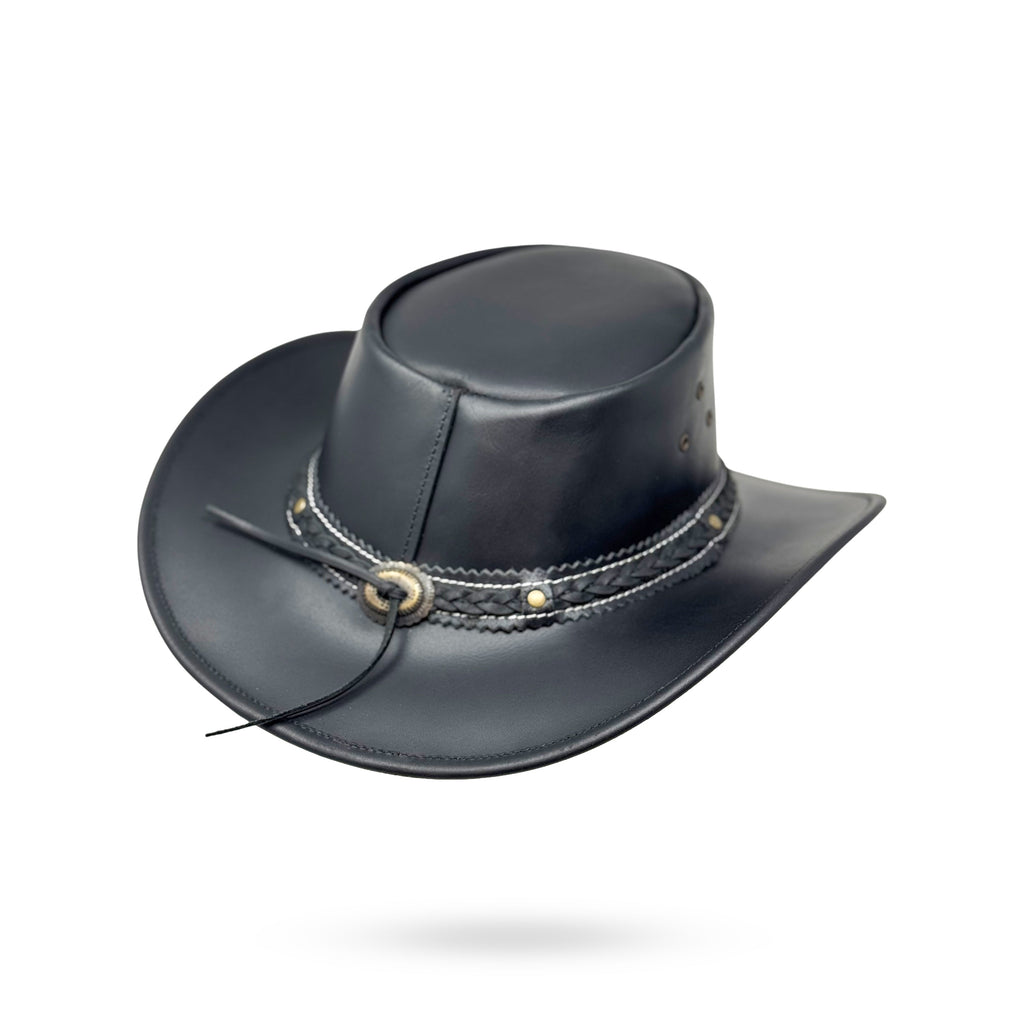 Lederhut Western Cowboy Unisex – Outdoor Hut für Reiten, Wandern & Abenteuer