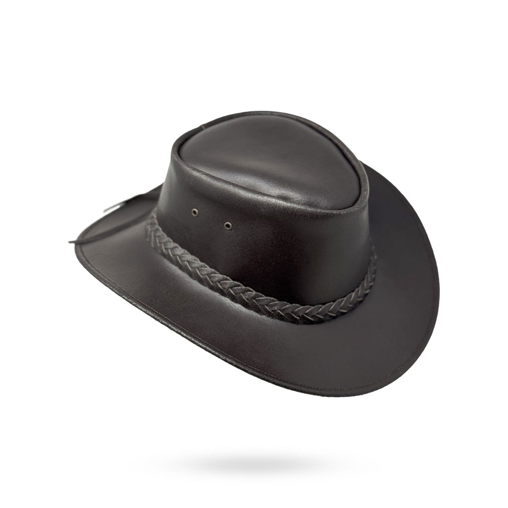 Lederhut Western Cowboy Unisex – Outdoor Hut für Reiten, Wandern & Abenteuer