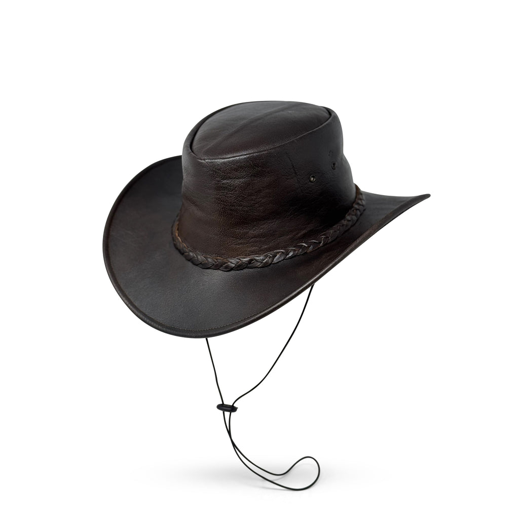 Lederhut Western Cowboy Unisex – Outdoor Hut für Reiten, Wandern & Abenteuer