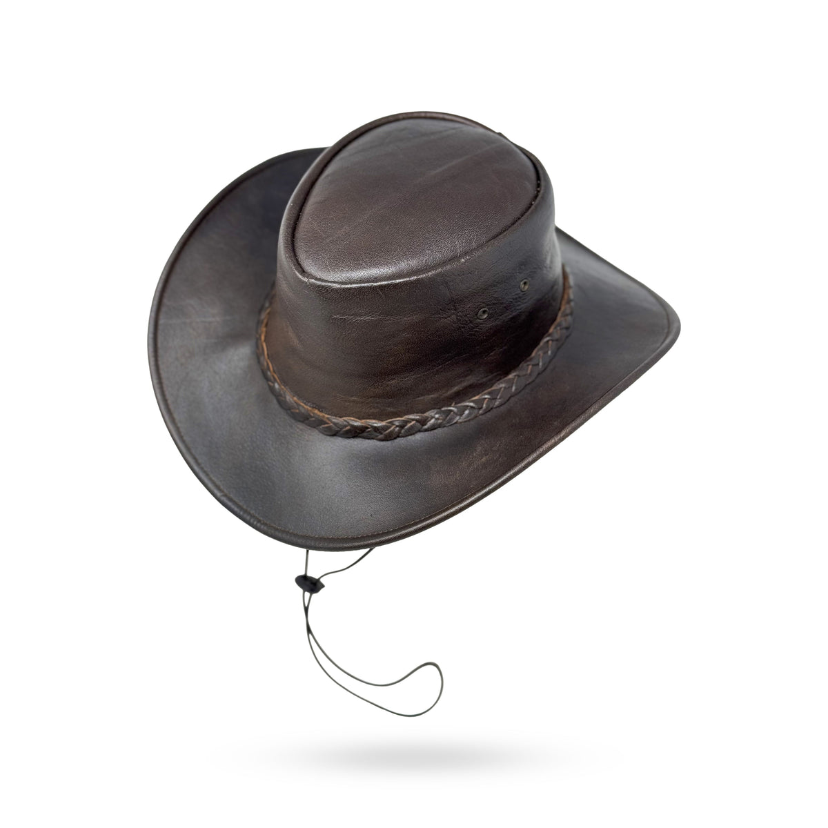 Wickelhut Lederhut Western Cowboy Unisex – Outdoor Hut für Reiten, Wandern & Abenteuer knautschbar