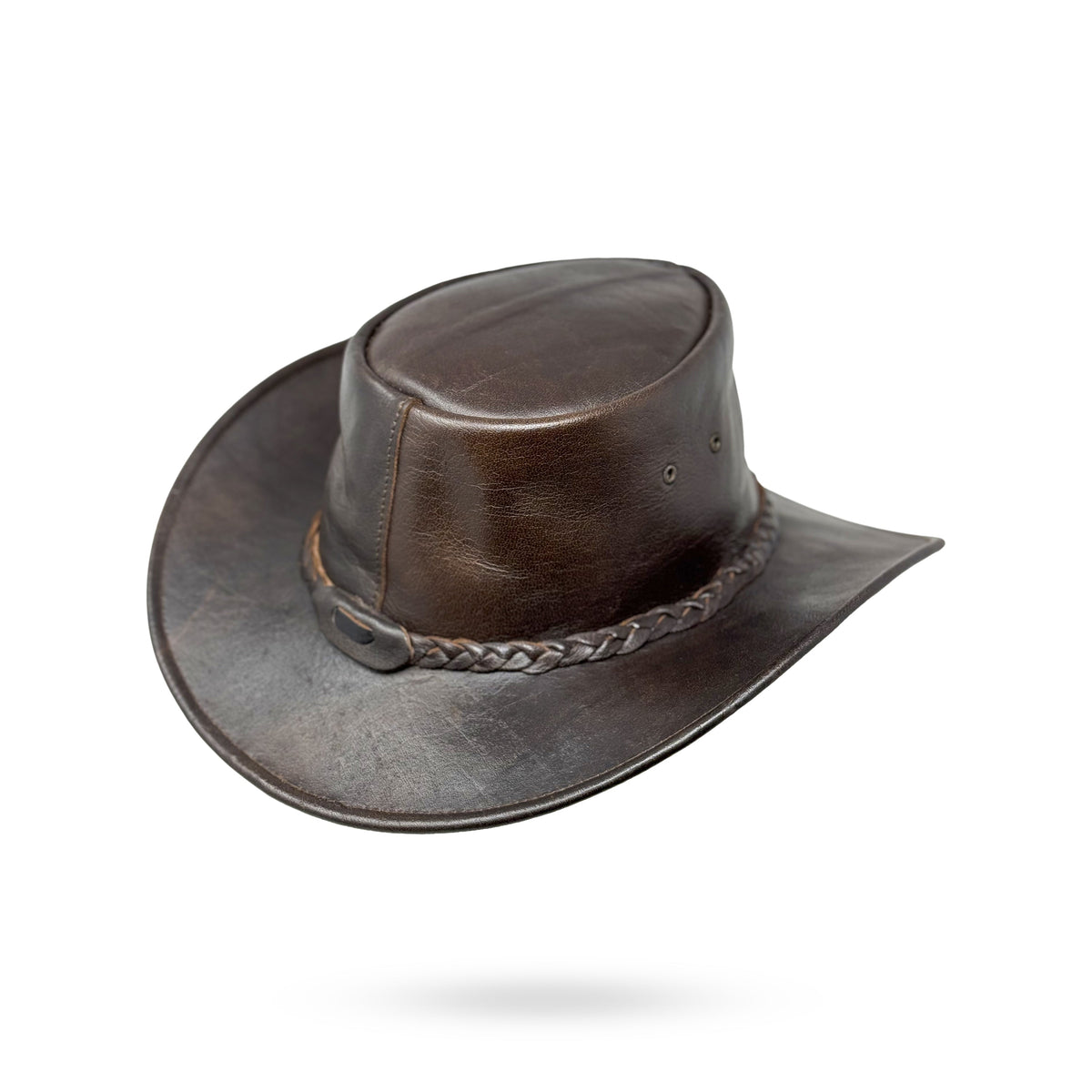 Wickelhut Lederhut Western Cowboy Unisex – Outdoor Hut für Reiten, Wandern & Abenteuer knautschbar