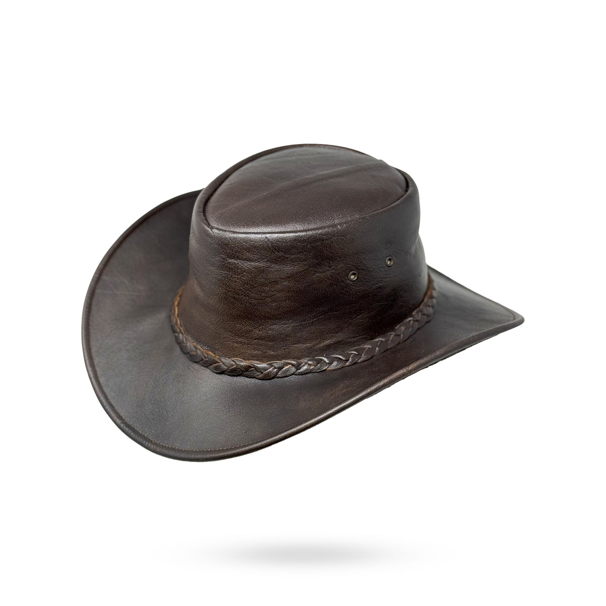 Wickelhut Lederhut Western Cowboy Unisex – Outdoor Hut für Reiten, Wandern & Abenteuer knautschbar