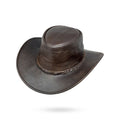Wickelhut Lederhut Western Cowboy Unisex – Outdoor Hut für Reiten, Wandern & Abenteuer knautschbar