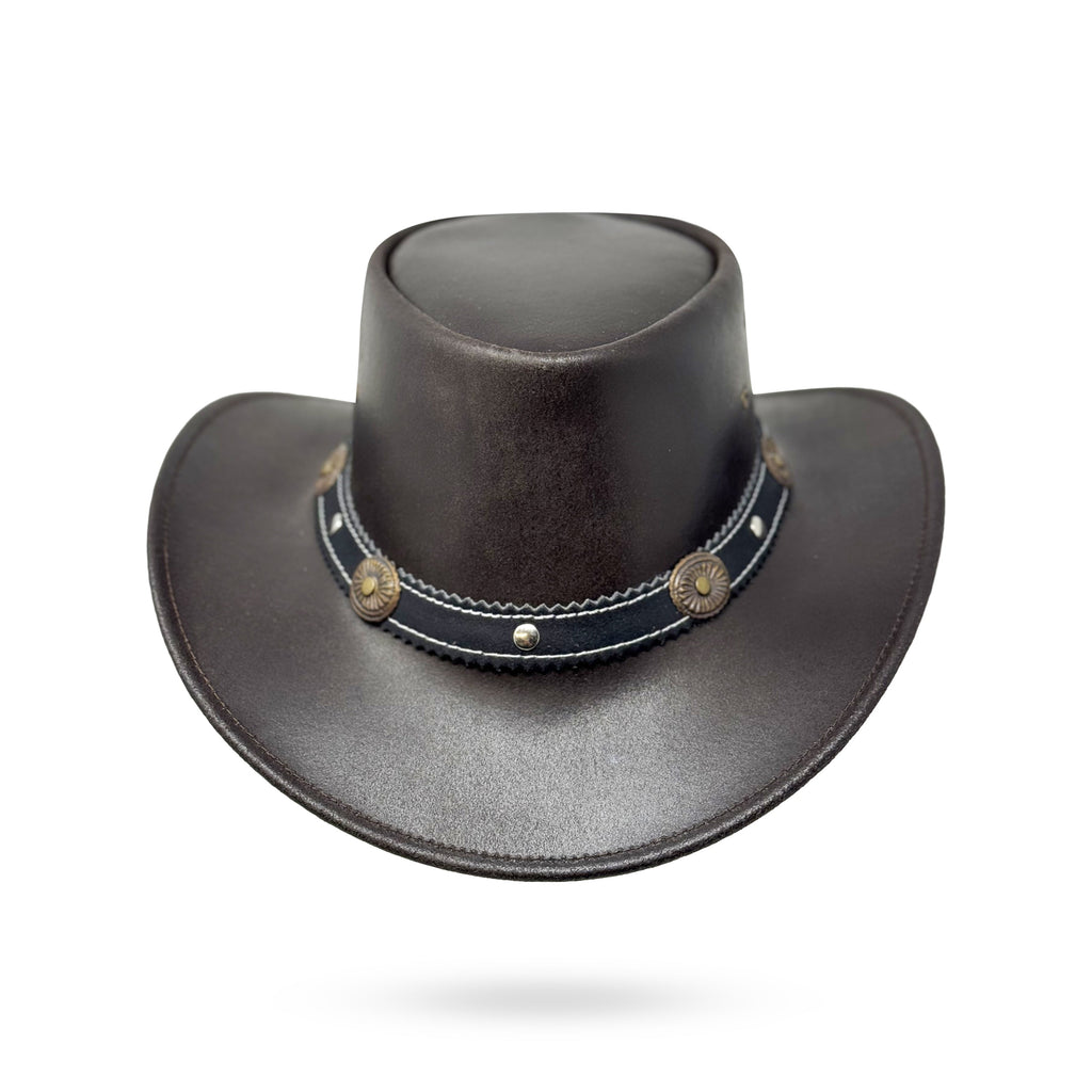 Lederhut Western Cowboy Unisex – Outdoor Hut für Reiten, Wandern & Abenteuer
