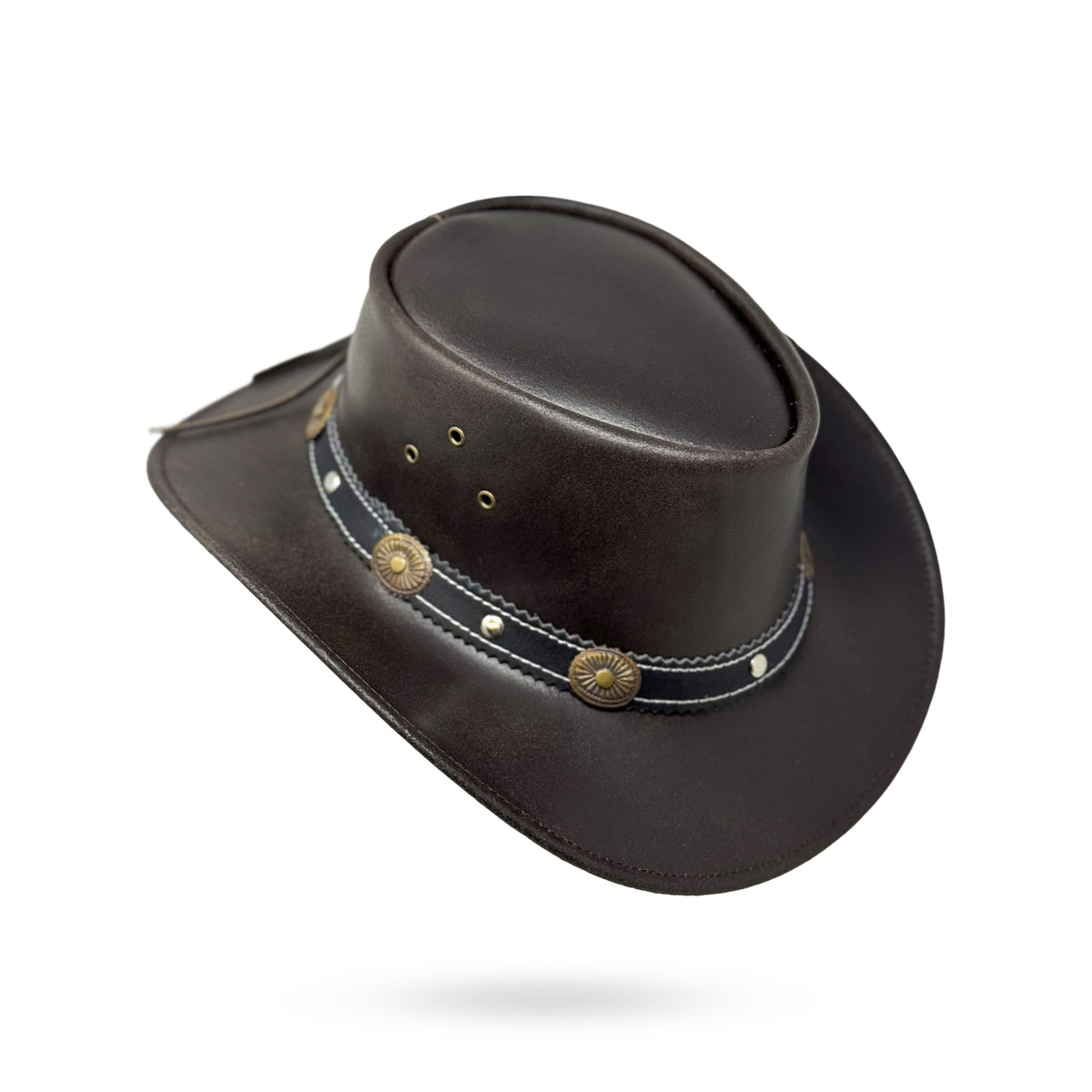 Lederhut Western Cowboy Unisex – Outdoor Hut für Reiten, Wandern & Abenteuer