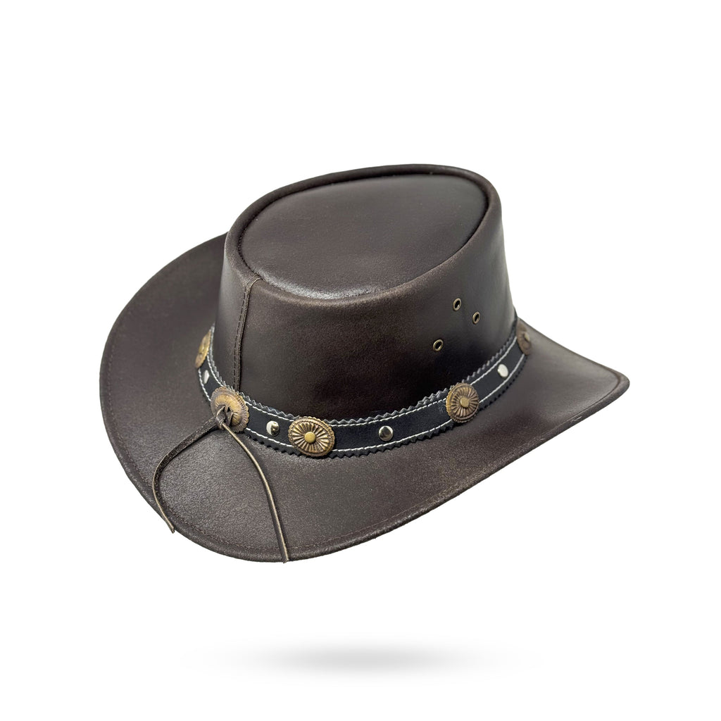 Lederhut Western Cowboy Unisex – Outdoor Hut für Reiten, Wandern & Abenteuer