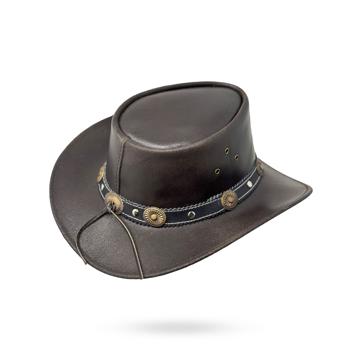 Lederhut Western Cowboy Unisex – Outdoor Hut für Reiten, Wandern & Abenteuer