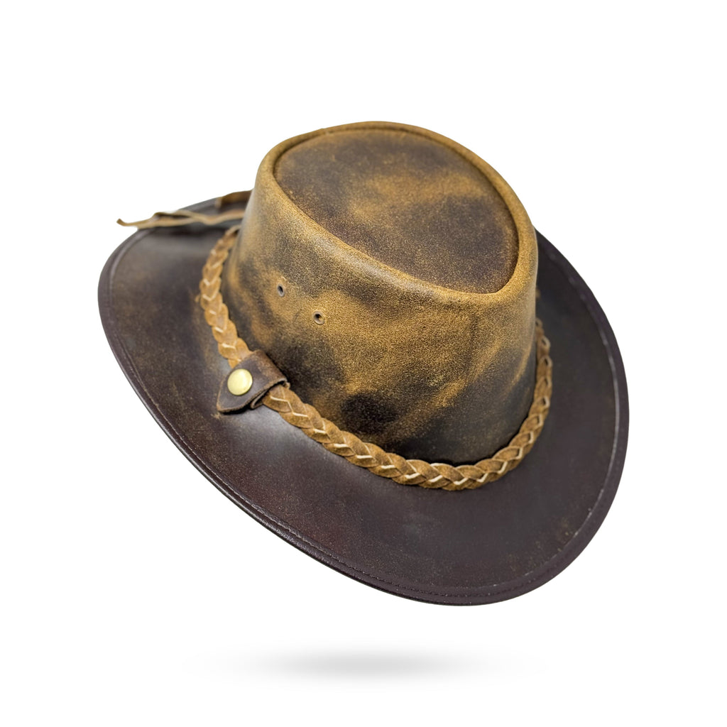 Lederhut Western Cowboy Unisex – Outdoor Hut für Reiten, Wandern & Abenteuer