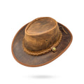 Lederhut Western Cowboy Unisex – Outdoor Hut für Reiten, Wandern & Abenteuer "Crazy Redish"
