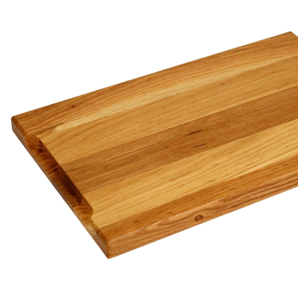 Steakbrett Eiche 32x20x2,2cm – Grillbrett mit Saftrille & Saftrinne