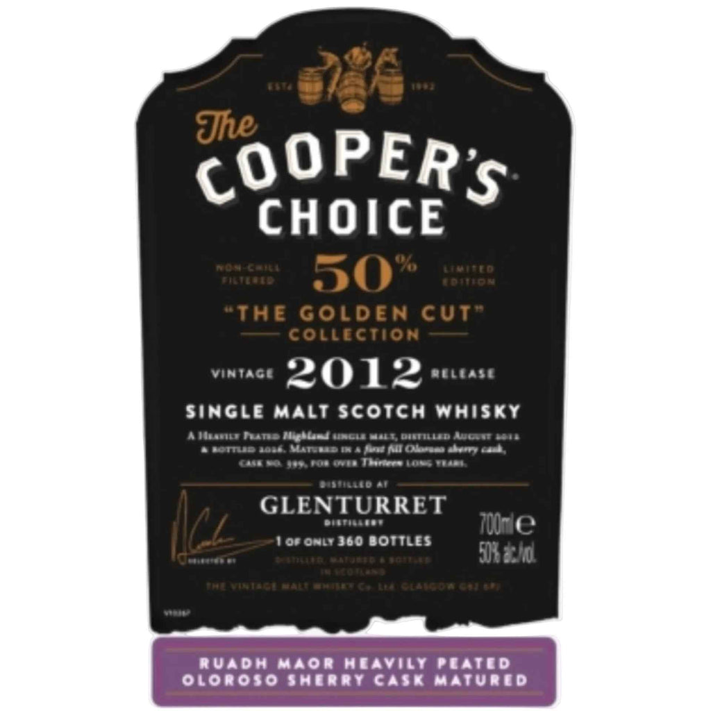 Glenturret (Ruadh Maor) Heavily Peated 13 2012/2025 - The Cooper's Choice - The Golden Cut Collection - Oloroso Cask Matured