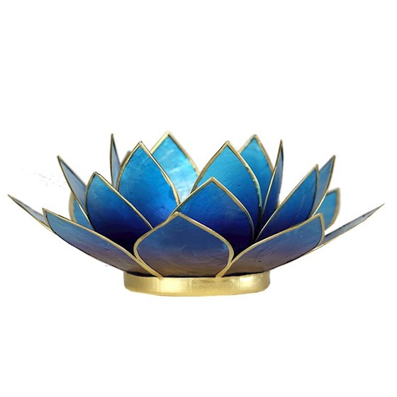 Lotus-Teelichthalter Capiz – aus natürlicher Capiz-Muschel