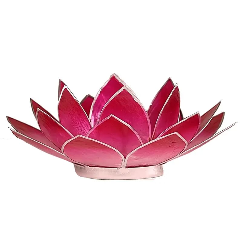 Lotus-Teelichthalter Capiz – aus natürlicher Capiz-Muschel