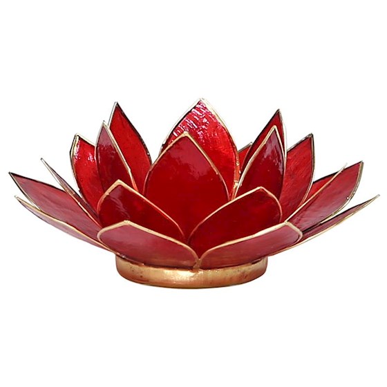 Lotus-Teelichthalter Capiz – aus natürlicher Capiz-Muschel