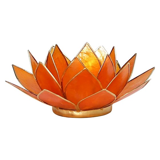 Lotus-Teelichthalter Capiz – aus natürlicher Capiz-Muschel