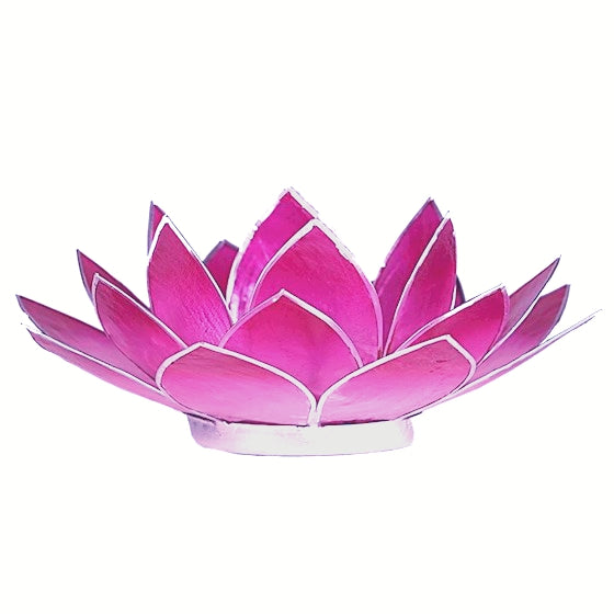 Lotus-Teelichthalter Capiz – aus natürlicher Capiz-Muschel
