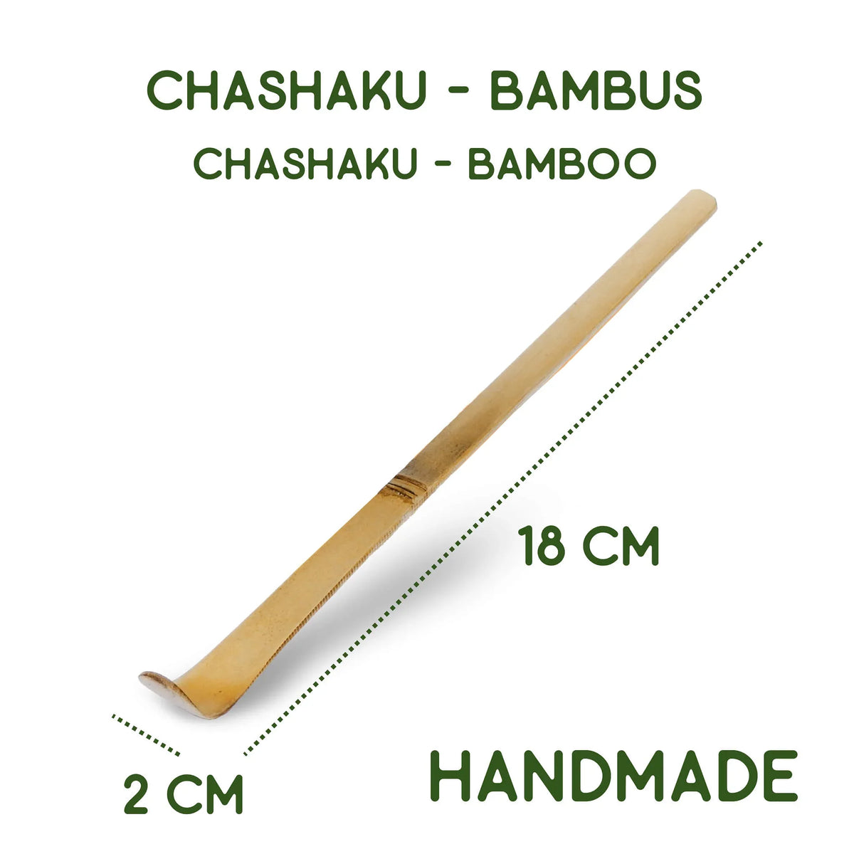 Matcha-Löffel Chashaku aus weißem Bambus