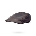 Herren Schiebermütze Flatcap Mütze Echt Leder Ledermütze Kappe Cap Schirmmütze Braun