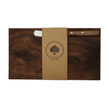 Walnuss-Holzbrettchen Massivholz mit Buckelsmesser
