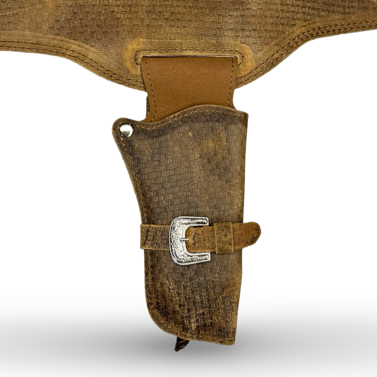 Holstergürtel Westernholster Echt Leder Lederholster Holster Rindleder Braun "Rustic-Oak"