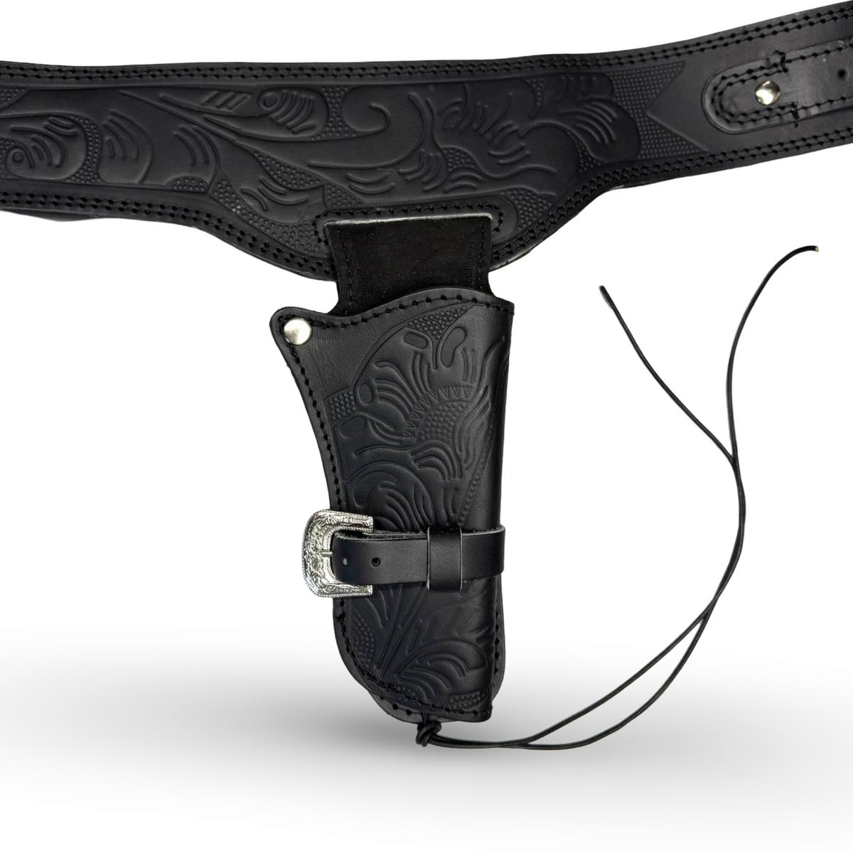 Holstergürtel Westernholster Schwarz Leder Lederholster Holster Patronenschlaufen