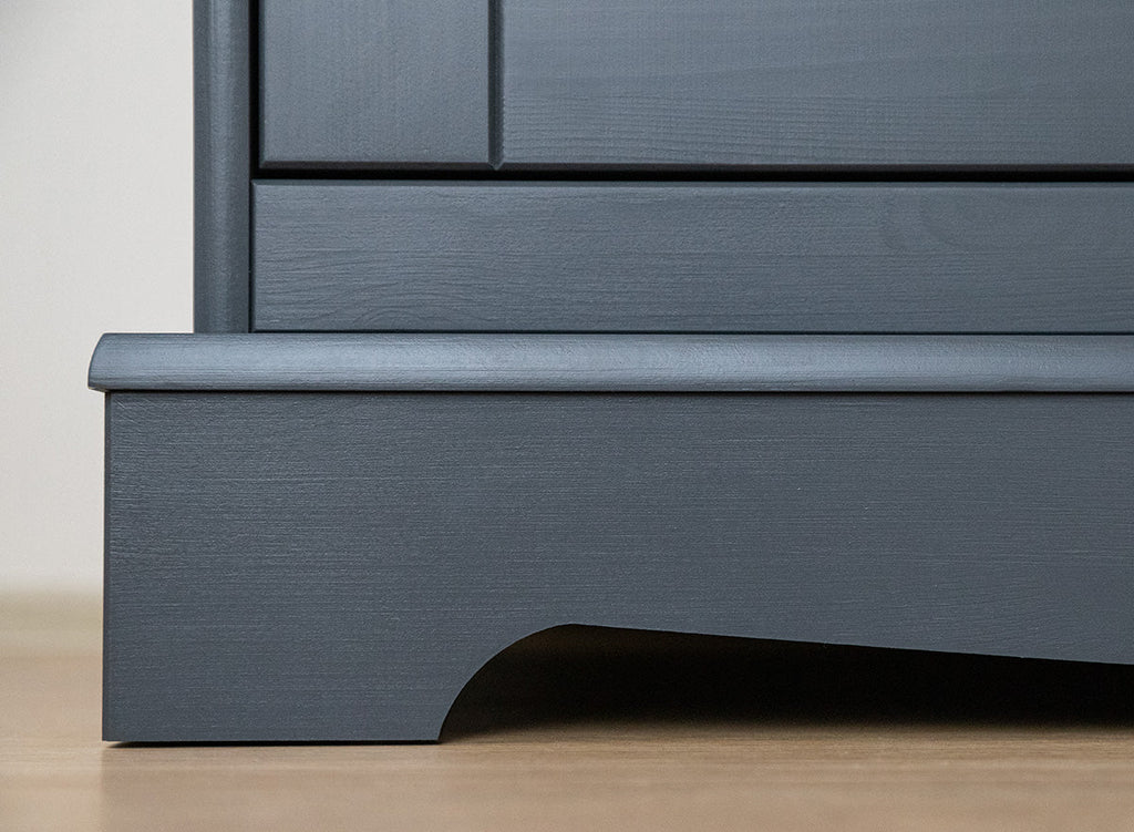 Bologna Elegante Massivholz Kiefer Kommode 4.3 | Farbe Graphit - Eiche