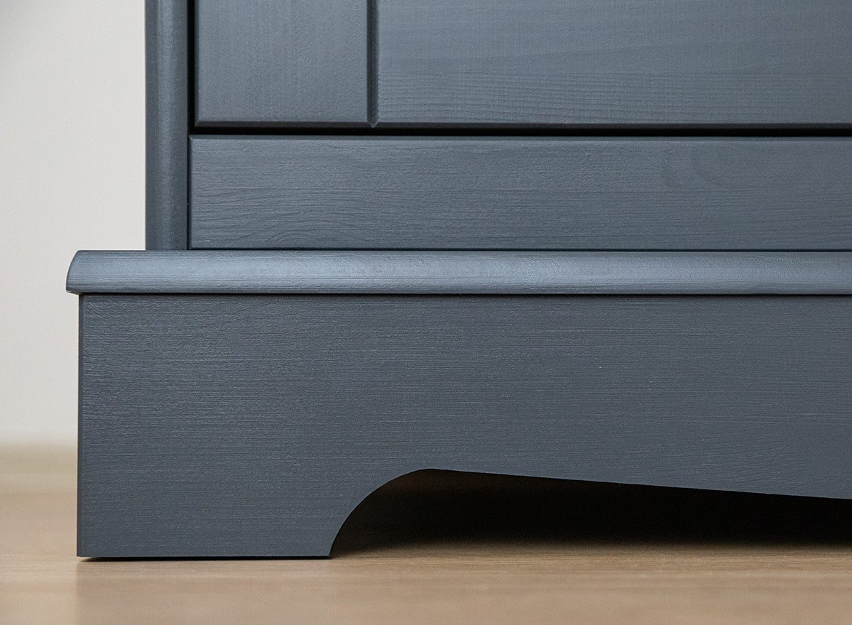 Bologna Elegante Massivholz Kiefer Kommode 3.3 | Farbe Graphit - Eiche