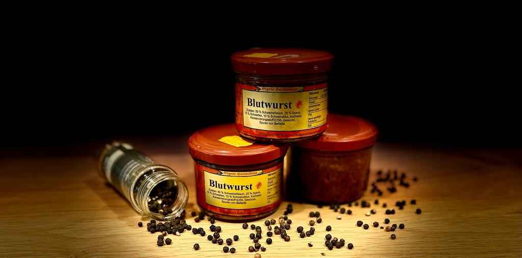 Blutwurst im Glas