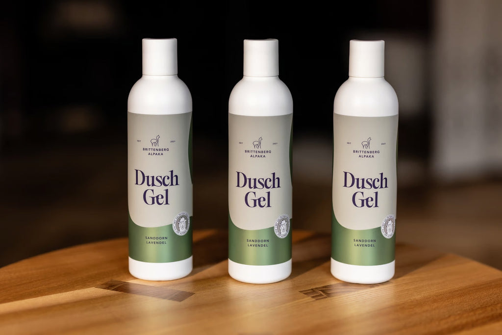 Brittenberg Alpaka - Dusch Gel - Sanddorn - mit Keratin aus Alpakawolle