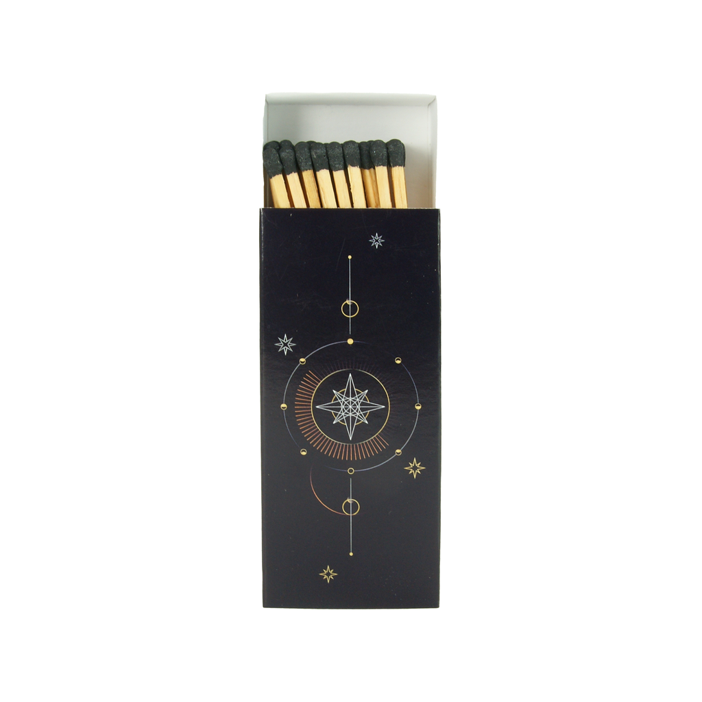 Ritual-Streichhölzer – Kosmische Harmonie, schwarze Design-Streichhölzer