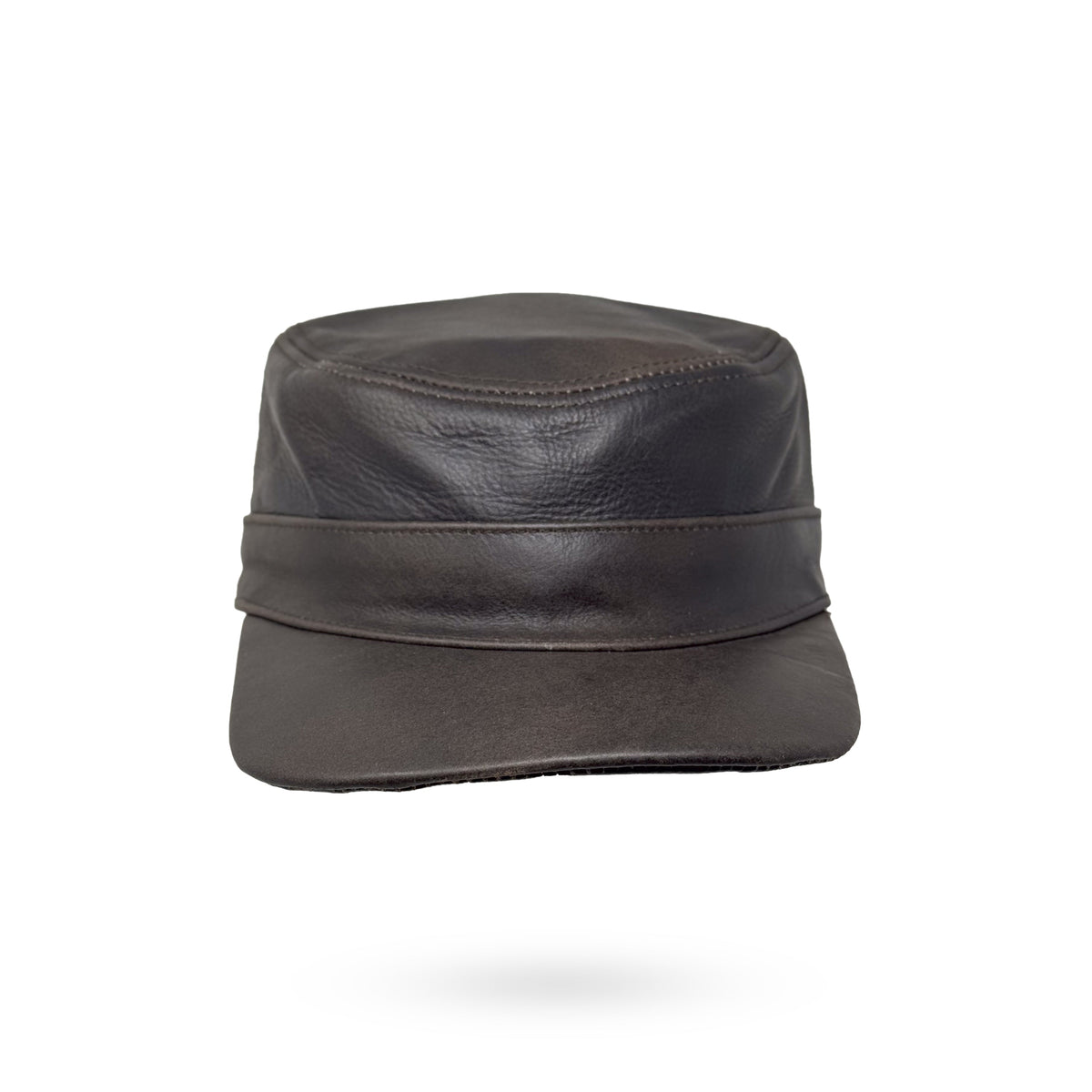 Herren Basecap Echt Leder Schildmütze Mützen Kappe Baseball Cap Dunkelbraun
