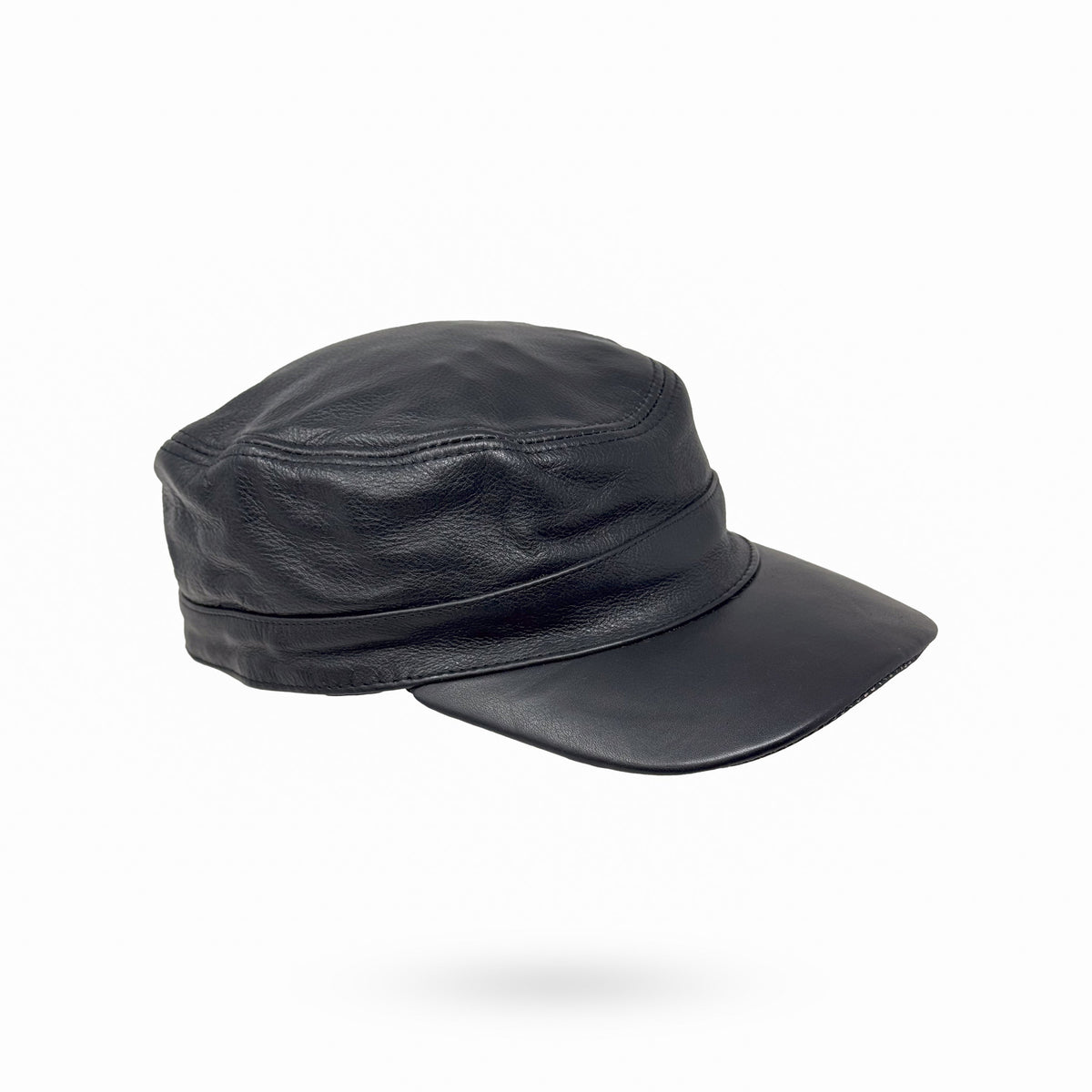 Herren Basecap Echt Leder Schildmütze Mützen Kappe Baseball Cap schwarz
