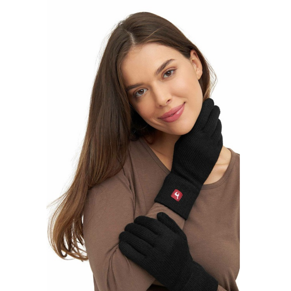 Apu Kuntur – Baby-Alpaka-Fingerhandschuhe unifarben – 100 % Baby-Alpaka