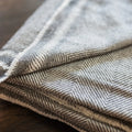 B-WARE - Kaschmirdecke mit Fischgratmuster - grau - 135 x 270cm
