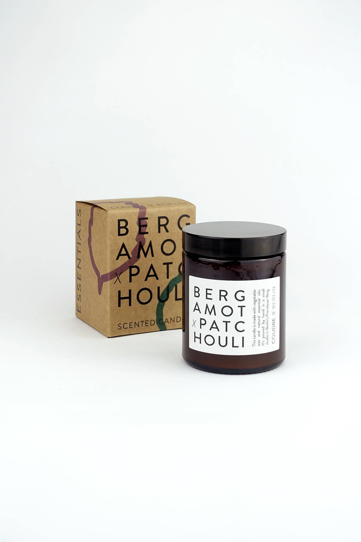 Coudre Berlin – Handgemachte Sojawachs-Kerze „Bergamotte x Patschuli“ – natürlich, vegan & aromatisch