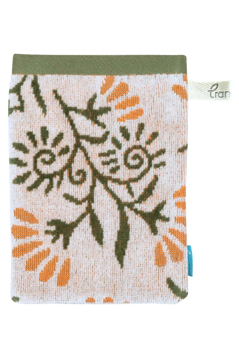 Waschhandschuh FLORAL aus Bio-Baumwolle – weich & GOTS-zertifiziert | Tranquillo