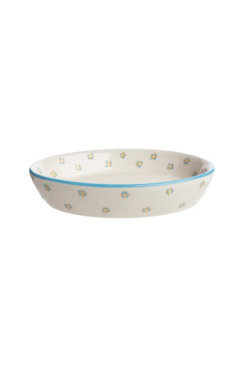 Seifenschale RETRO aus Steinzeug – handgestempelt & Vintage-Design | Tranquillo