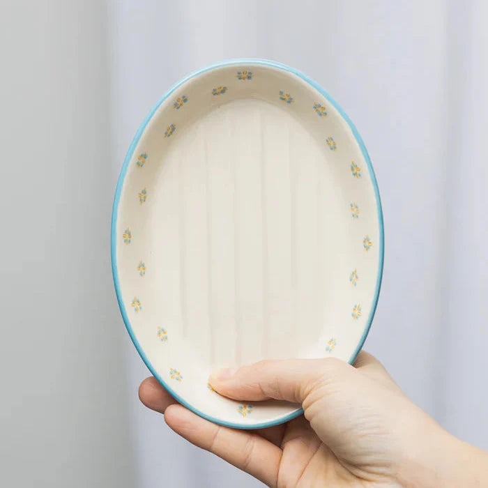 Seifenschale RETRO aus Steinzeug – handgestempelt & Vintage-Design | Tranquillo