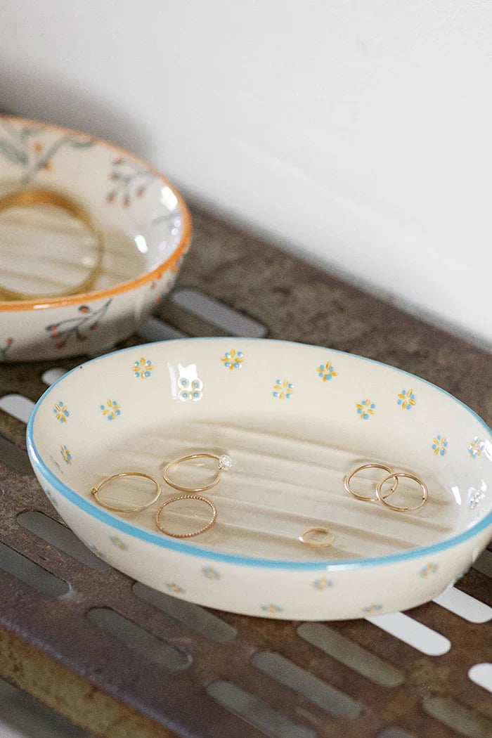 Seifenschale RETRO aus Steinzeug – handgestempelt & Vintage-Design | Tranquillo