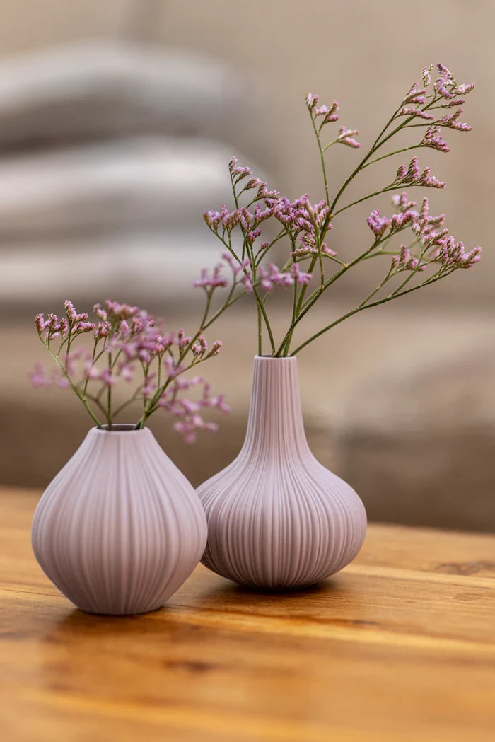 VINTAGE Vase in Rosé aus Steinzeug – pastell & elegant | Tranquillo