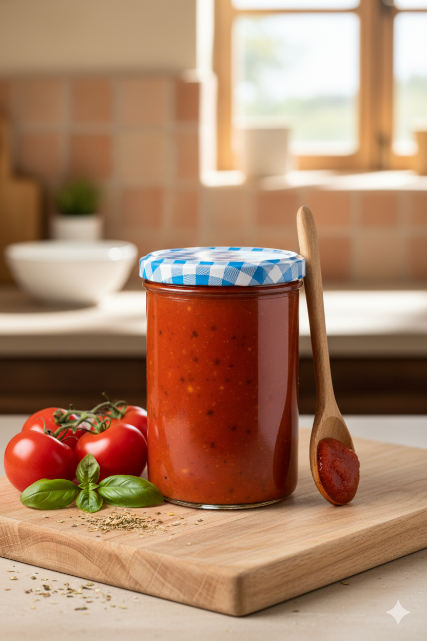 🍅 Rustikale Tomatensoße hausgemacht | Reine Tomatenessenz vegan | Superfood – fein & ehrlich 400 g