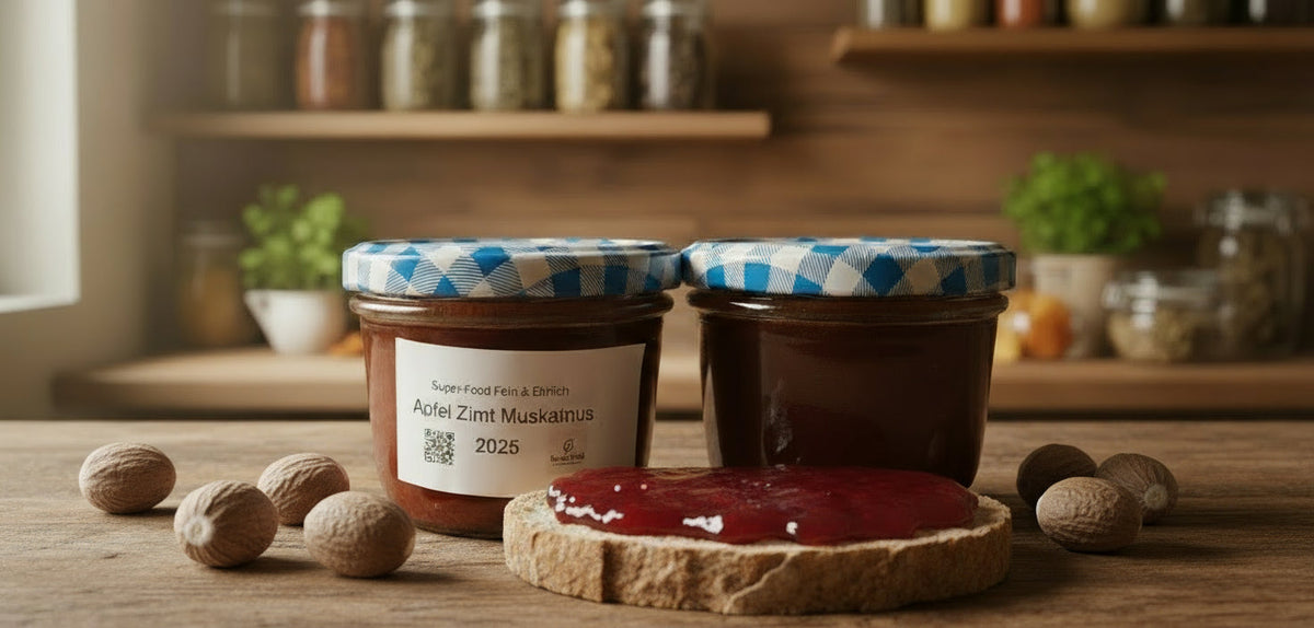🍏 Apfel-Zimt-Muskat-Gelee | Exquisites Winter-Gelee | Superfood – fein & ehrlich 200 g