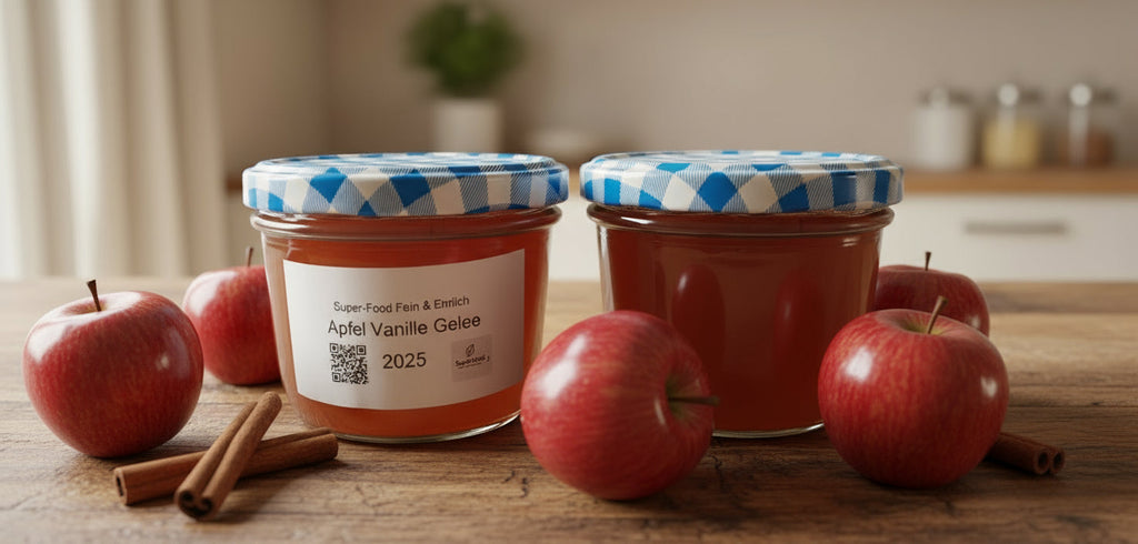 🍏Hausgemachtes Apfel-Vanille-Gelee | Edler Fruchtaufstrich | Superfood – fein & ehrlich 200 g