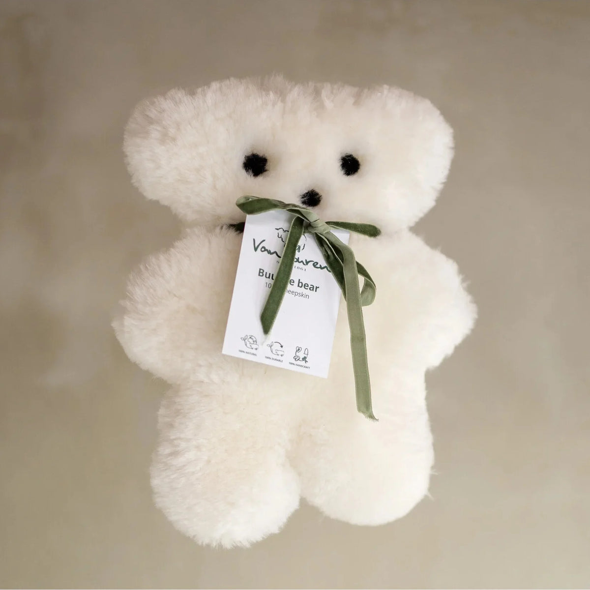 Buurtje Bär – Felltier - Merino-Schaffell-Kuscheltier – (30 cm)